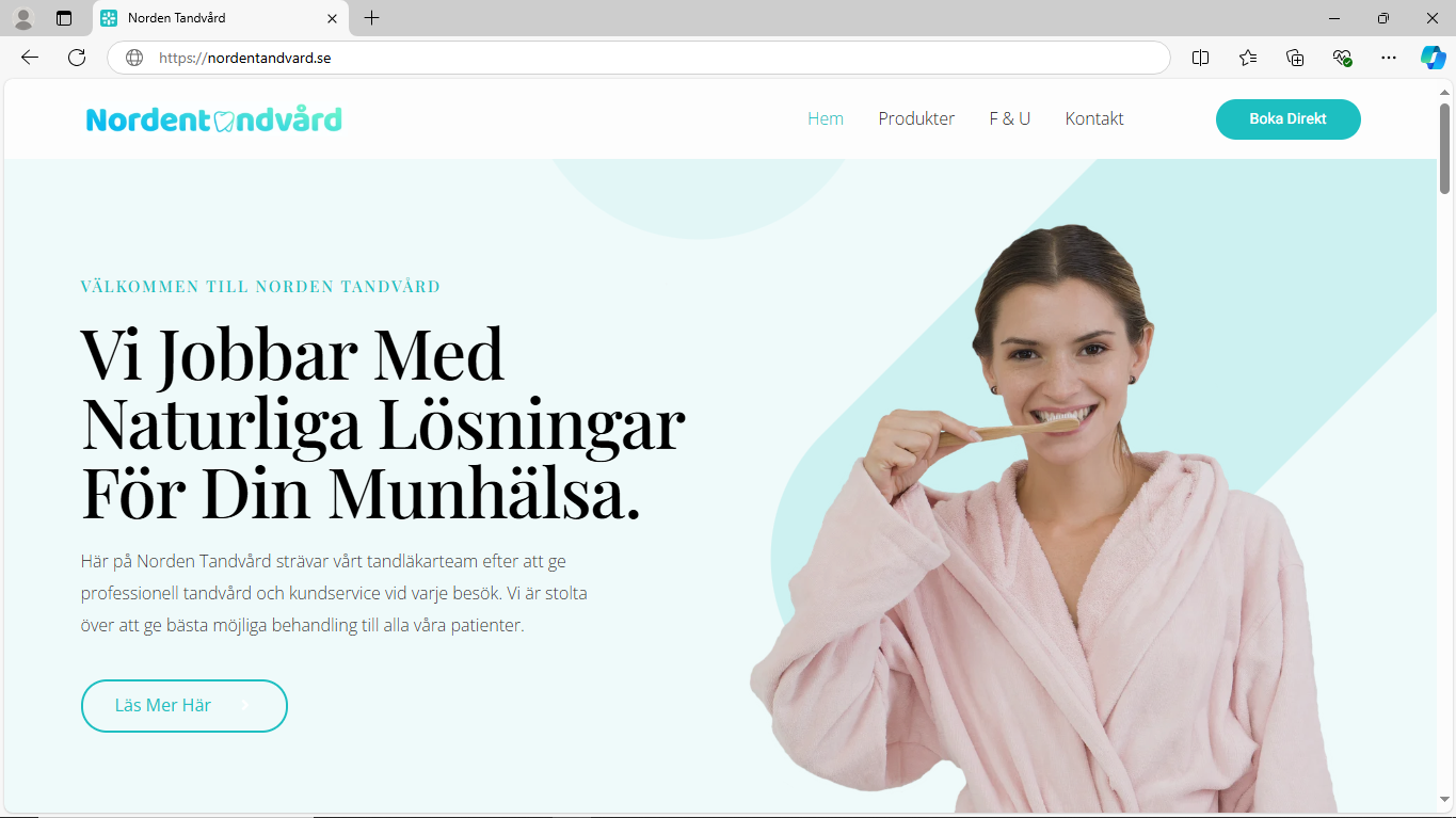 Nordentandvård Website